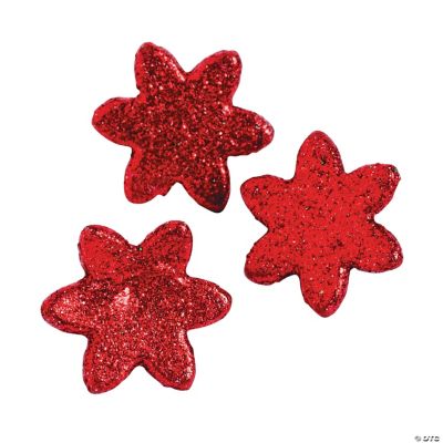 Glittered Flower Brads