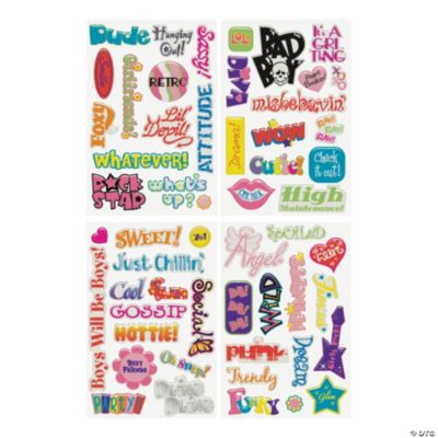 Fun Sayings Epoxy Stickers