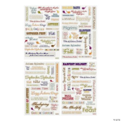 Thanksgiving Phrase Epoxy Stickers