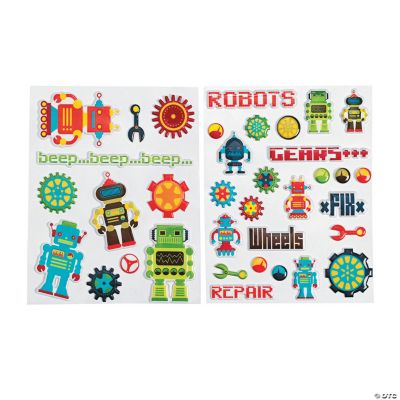 Robot Puffy Stickers
