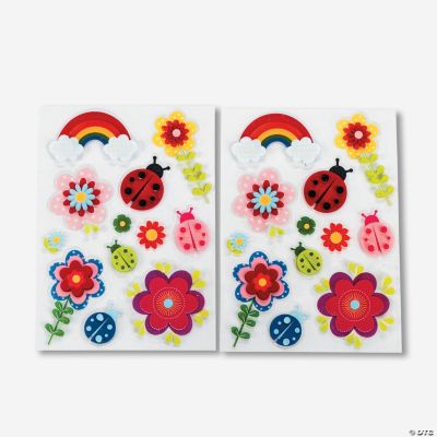 Spring Fling Dimensional Printed Stickers