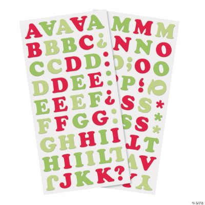 Christmas Alphabet Chipboard Stickers