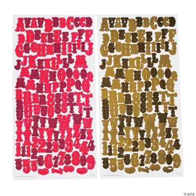 Traditional Christmas Alphabet Stickers