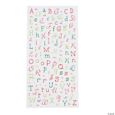 Bright Christmas Alphabet Stickers
