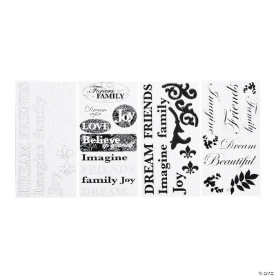 Black & White Title Stickers