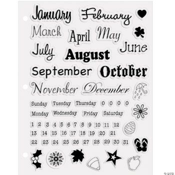66 Calendar Clear Stamps