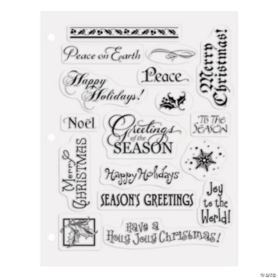 Christmas Card Title Clear Stamps