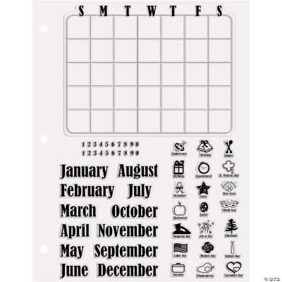 Calendar Clear Stamps