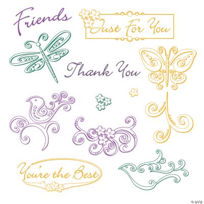 Whimsical “Thank You”&nbsp;Stamps