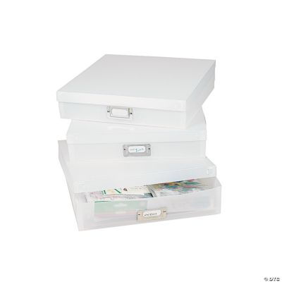 Frosted Storage Boxes With Dividers