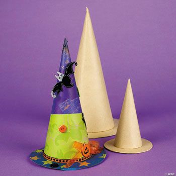 Paper Mache Witch Hats (Glitter Hat)