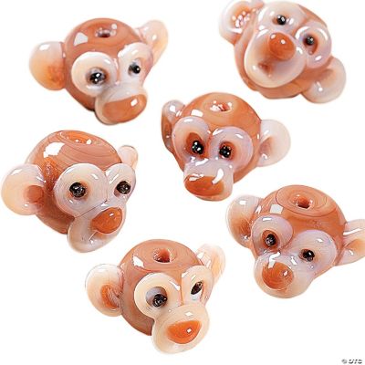 Glass Monkey Beads - 16mm