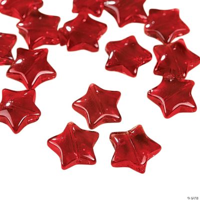 Red Star Beads - 11mm