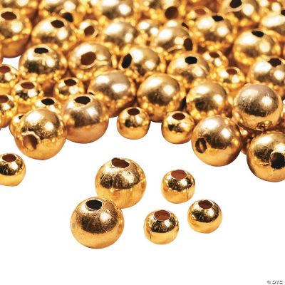 Goldtone Round Beads - 4mm