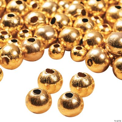 Goldtone Round Beads - 6mm