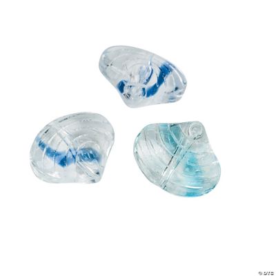 Blue & Aqua Shell Beads - 12mm x 9mm