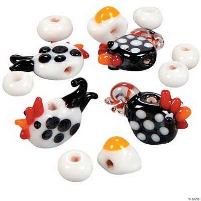 Chicken & Egg Lampwork Glass Beads  - 6mm-20mm