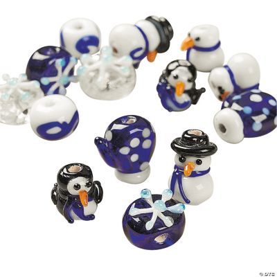 Winter Lampwork Beads - 3mm-12mm