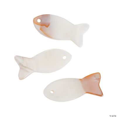 Fish-Shaped Freshwater Shell Charms - 9mm x 23mm