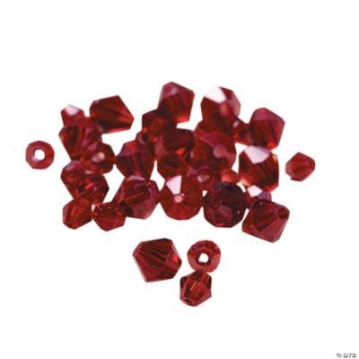 Garnet Crystal Bicone Beads - 4mm-6mm