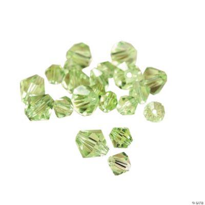 Peridot Crystal Bicone Beads - 4mm-6mm
