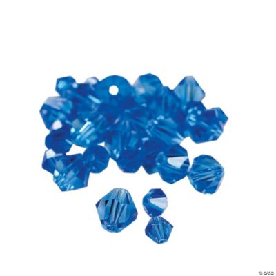Sapphire Crystal Bicone Beads - 4mm-6mm
