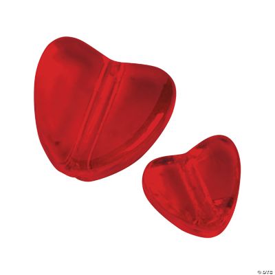 Red Hot Heart Beads - 4mm-6mm