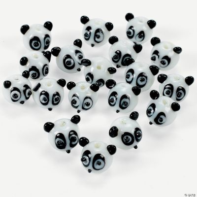 Panda Lampwork Beads - 12mm