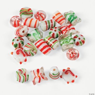 Candy Cane Beads - 5mm-15mm