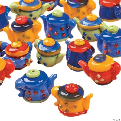 Bright Teapot Lampwork Beads - 10mm x 15mm