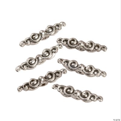 Silvertone Angel Wing Beads - 22mm