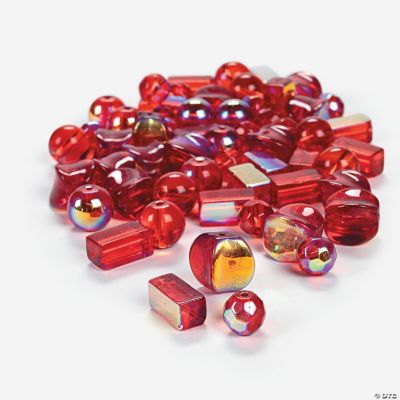Red AB Finish Bead Assortment - 8mm-12mm