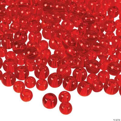 Red Round Bead Assortment - 6mm-7mm