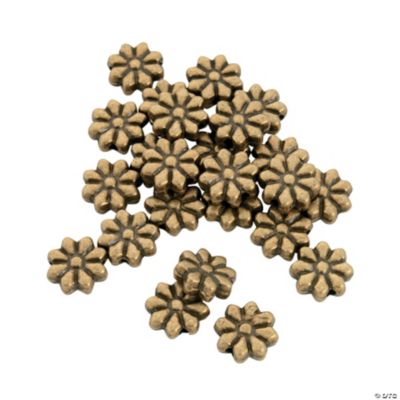 Antique Gold Flower Beads - 10mm