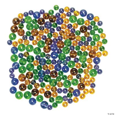 Mardi Gras Colored Bead Assortment - 5mm-8mm