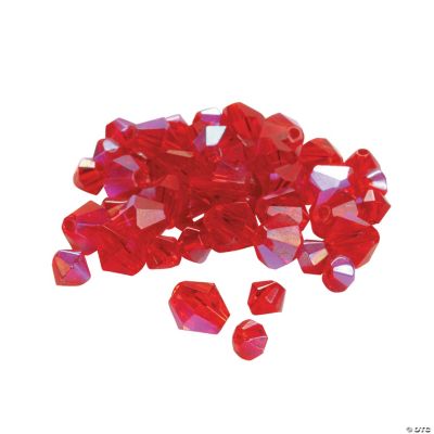Garnet AB Cut Crystal Bicone Beads - 4mm-6mm