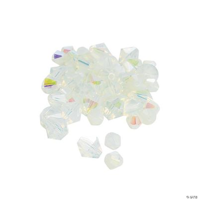 Moonstone AB Cut Crystal Bicone Beads - 4mm-6mm