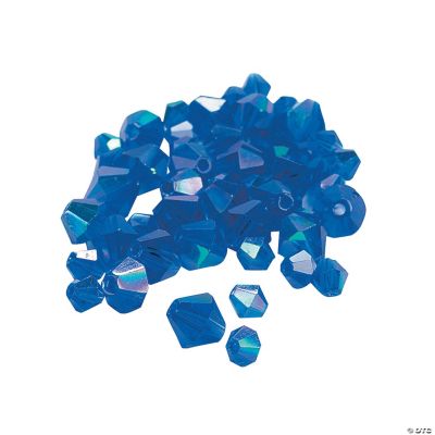 Sapphire AB Cut Crystal Bicone Beads - 4mm-6mm