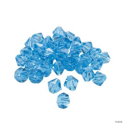 Blue Topaz Crystal Bicone Beads - 8mm