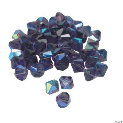 Amethyst AB Crystal Bicone Beads - 8mm