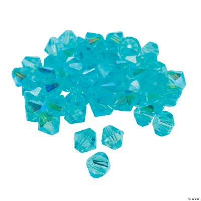 Aquamarine AB Crystal Bicone Beads - 8mm