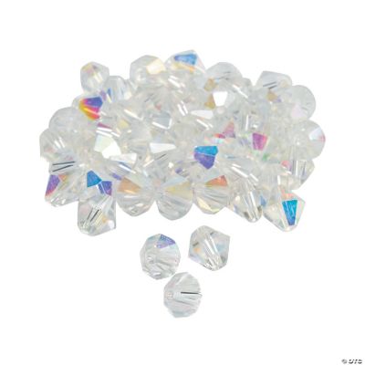 Clear AB Crystal Bicone Beads - 8mm
