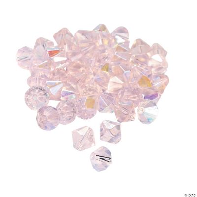 Light Pink AB Crystal Bicone Beads - 8mm