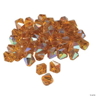 Topaz AB Crystal Bicone Beads - 8mm