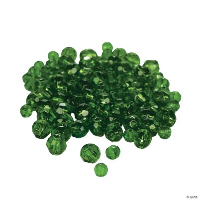Emerald Cut Crystal Round Beads - 4mm-6mm