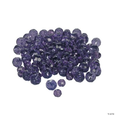 Amethyst Cut Crystal Round Beads - 4mm-6mm