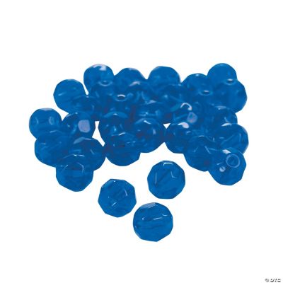 Sapphire Cut Crystal Round Beads - 8mm