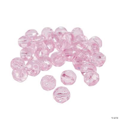 Light Pink Cut Crystal Round Beads - 8mm