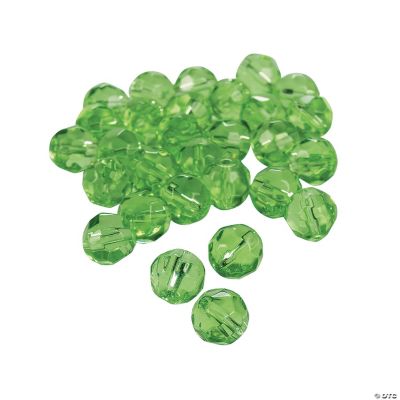 Peridot Cut Crystal Round Beads - 8mm