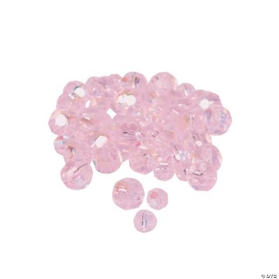 Light Pink AB Cut Crystal Round Beads - 4mm-6mm